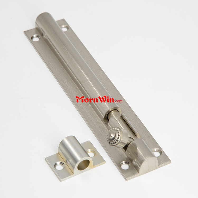 semi automatic Custom Sliding Latch Satin Aluminium Barrel Lock Security Door Bolt latch types hardware pin latch