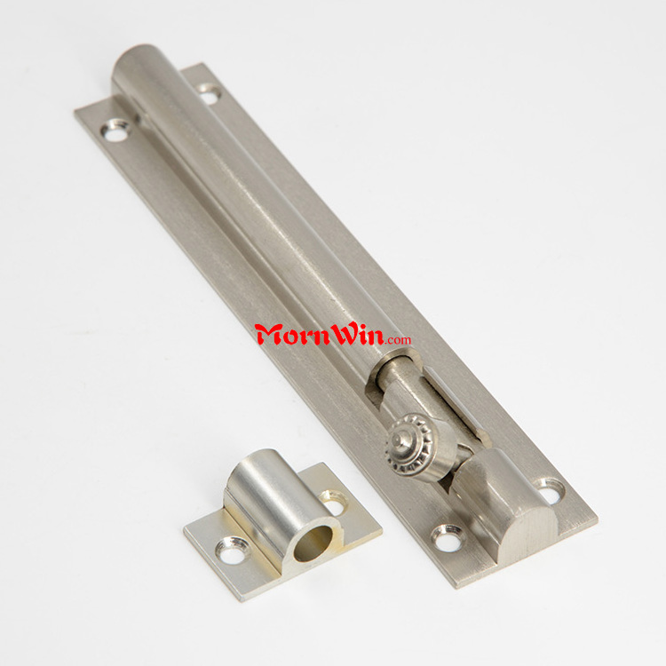 semi automatic Custom Sliding Latch Satin Aluminium Barrel Lock Security Door Bolt latch types hardware pin latch