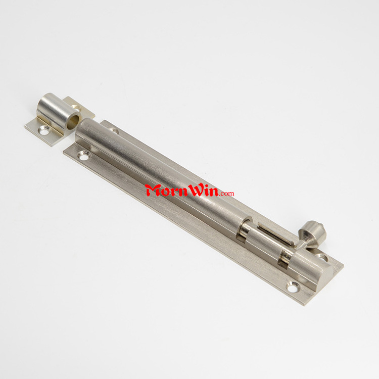 semi automatic Custom Sliding Latch Satin Aluminium Barrel Lock Security Door Bolt latch types hardware pin latch