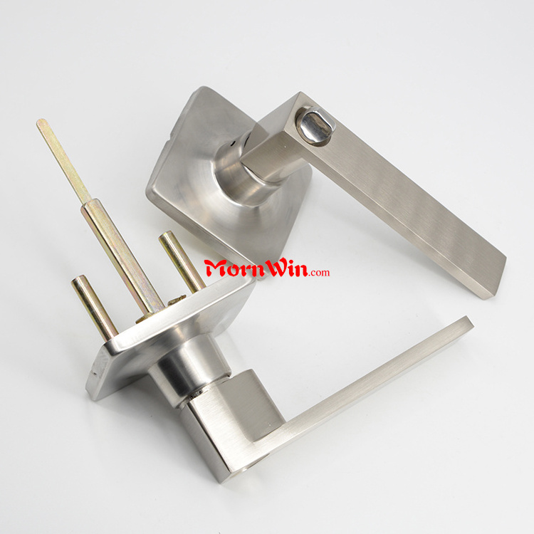 Tubular Leverset square lever door lock American standard Ansi grade 3 Wooden door handle lock