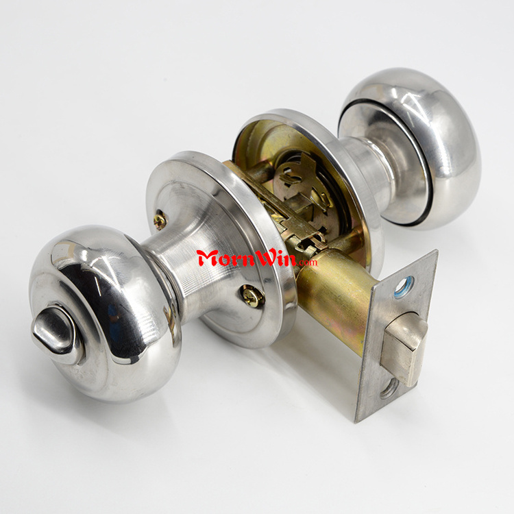 Commercial cylindrical entrance privacy bathroom bedroom interior handle knob locks main door safe indicator lock