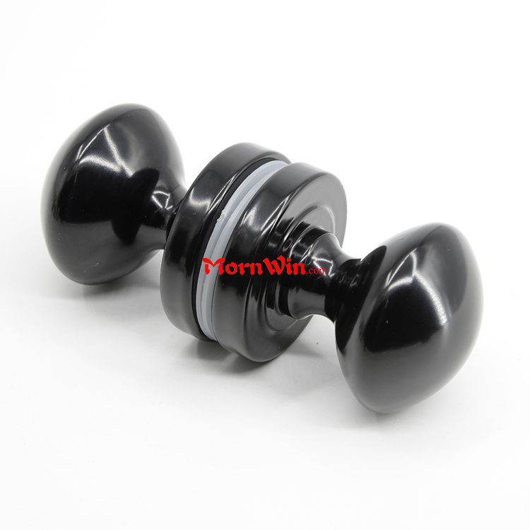 Matte black door knob double sides round door knob