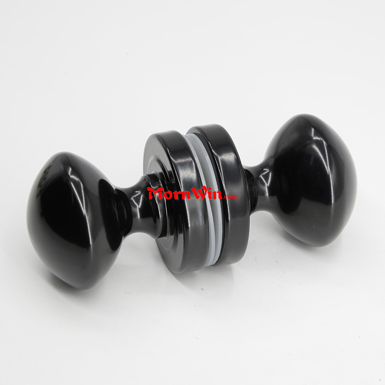 Matte black door knob double sides round door knob