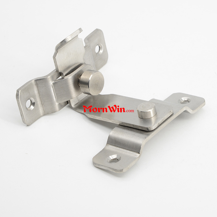 90 Degree Stainless Steel Cabin Door Gate Hook And Eye Bolt Latch