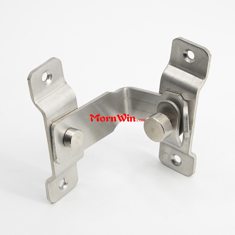 90 Degree Stainless Steel Cabin Door Gate Hook And Eye Bolt Latch