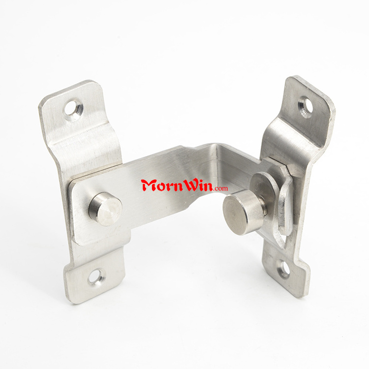 90 Degree Stainless Steel Cabin Door Gate Hook And Eye Bolt Latch