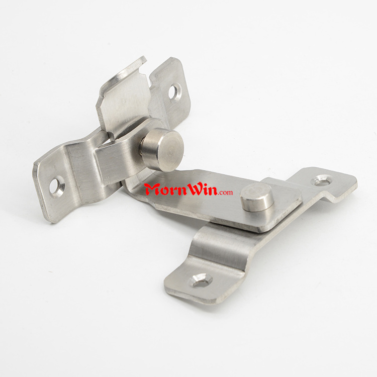 90 Degree Stainless Steel Cabin Door Gate Hook And Eye Bolt Latch