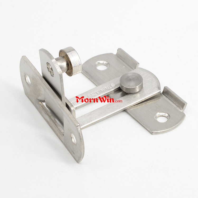 90 Degree Stainless Steel Slide Bolt Door Safety Guard Latch