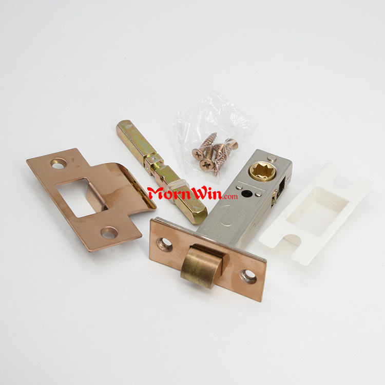 60mm Door hardware European Standard brass passage Polished Rose Gold Door Latch