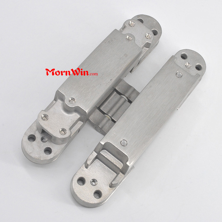 304 stainless steel 3d invisible hinge heavy duty concealed door hidden gate overlay blind adjustable double action 3 way 120kg