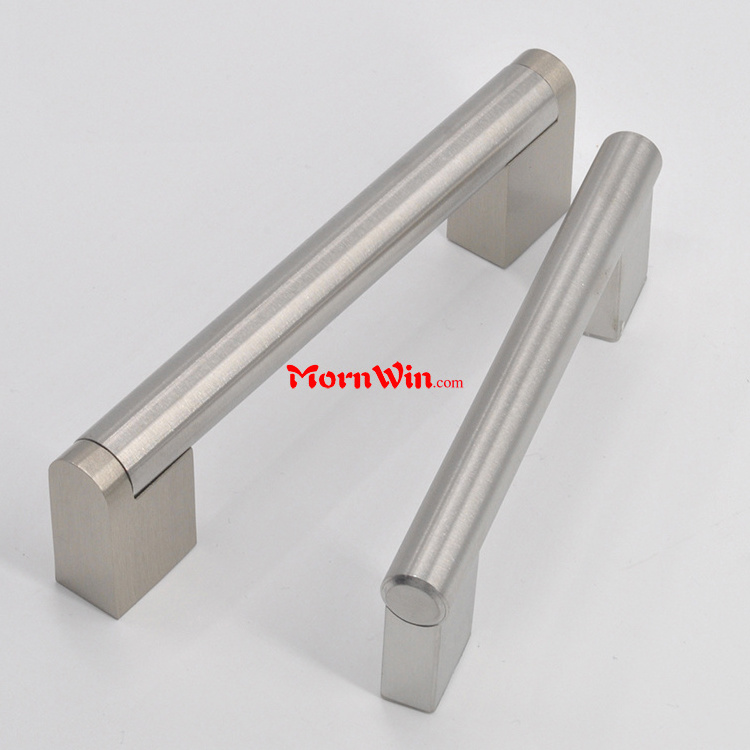 Round Brushed stainless steel kitchen aluminum profile cabinet handles