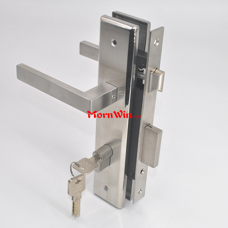 High quality big plate brass cylinder stainless steel 304 door handle mortise lock back plates