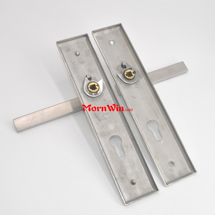 Quality stainless steel door handle with long 260mm square plate