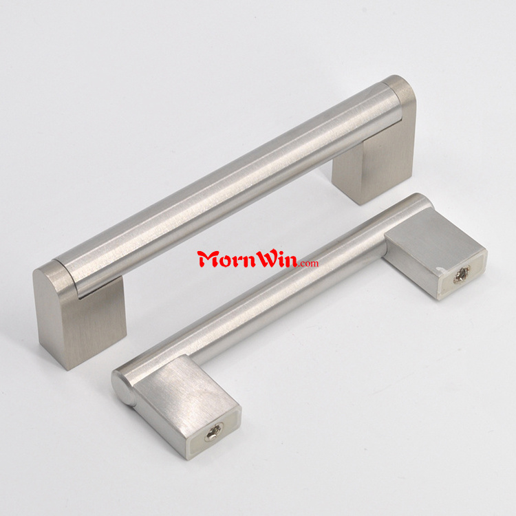 Round Brushed stainless steel kitchen aluminum profile cabinet handles