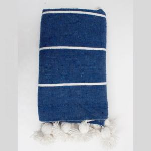 Wrap Yourself in Culture: Artisan-Crafted Moroccan Blanket with Timeless Pompom Accents The Best Price On The Market