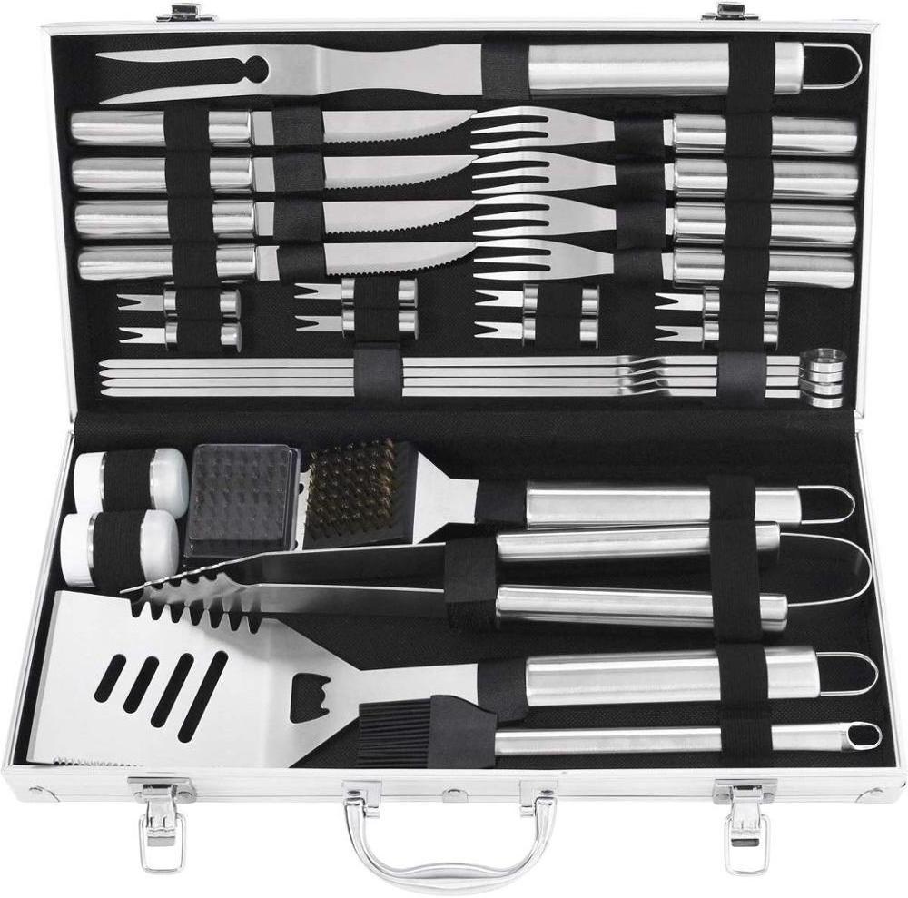 Heavy Duty  Travel Camping Kitchen Stainless Steel Bbq Grilling Tools Set