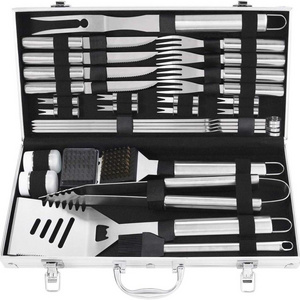 Heavy Duty  Travel Camping Kitchen Stainless Steel Bbq Grilling Tools Set