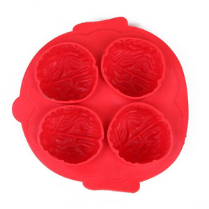 Silicone Brain Shaped Ice Tray Mold Party Drink Ice Tray Fun-DIY Ice Lattice Jelly Mold Tray