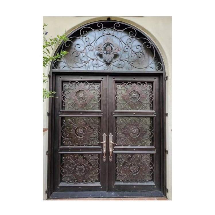 Export Bar Stopper Cast Handle Glass Entri White Entry Make Mesh Ornament Wrought Iron Door