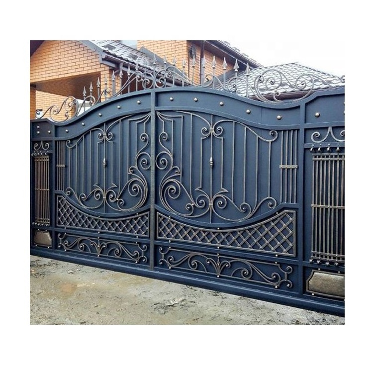 G3015c New Design Wrought Iron Metal Entrance Sliding Gate, Iron Gate Design