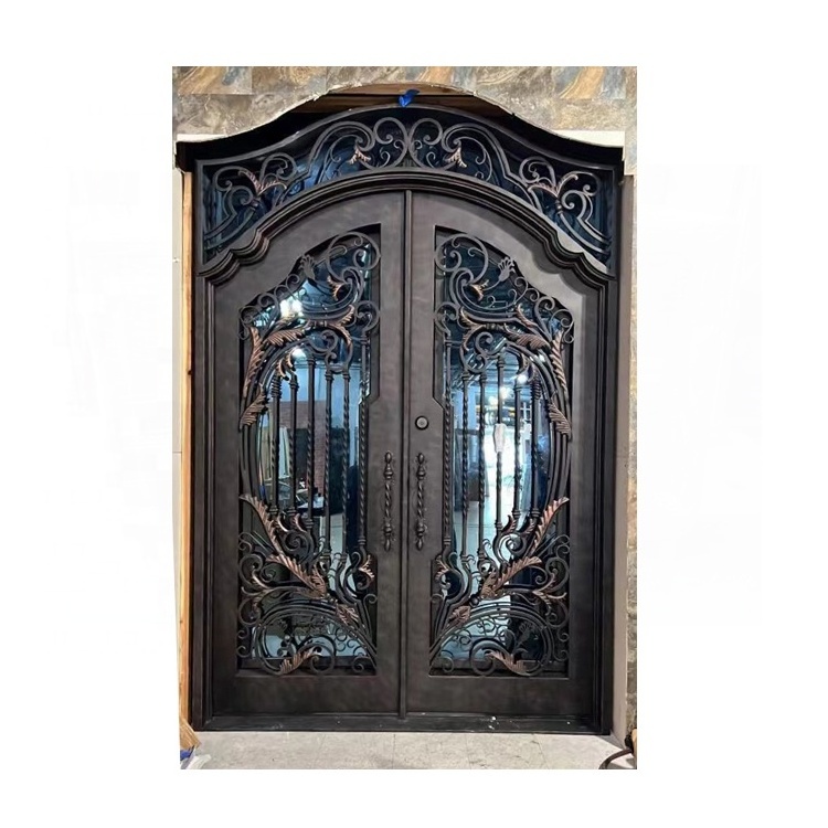 Export Bar Stopper Cast Handle Glass Entri White Entry Make Mesh Ornament Wrought Iron Door