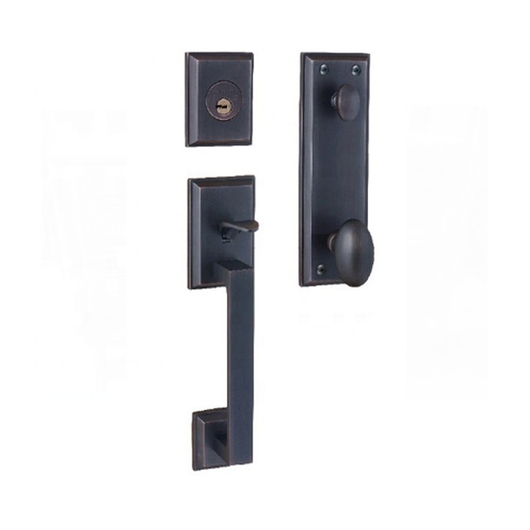 Door Brass Combination Luggage Cylinder Mortise Handle Front Gate Anti-Theft Wear-Resistant Golden Iron Locks Set Copper Lock