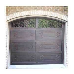 Wholesale  Black  Security Wrought Iron Garage Door Automatic