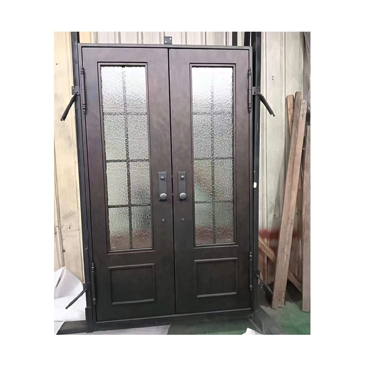 Design Cast Single Entry Hinges Handle Mat Mats Knockers Forged Enter Wrought Iron Door