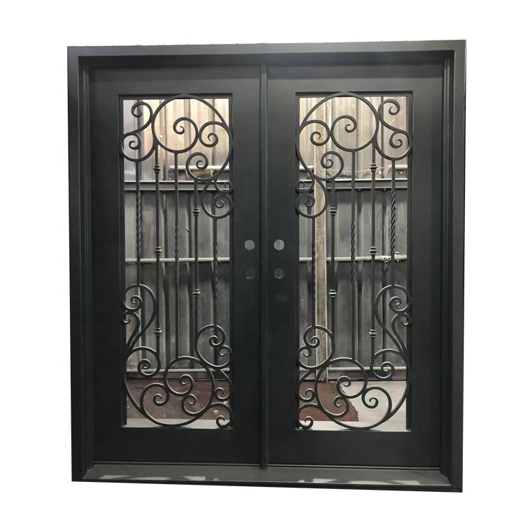 Design Cast Single Entry Hinges Handle Mat Mats Knockers Forged Enter Wrought Iron Door