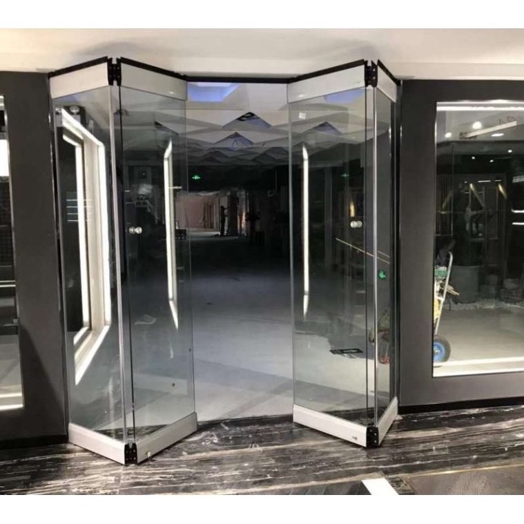 China Aluminum Balcony Patio Foldable Glass Folding Door Manufacture