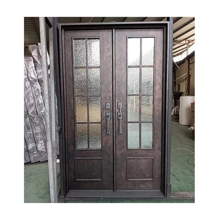 Design Cast Single Entry Hinges Handle Mat Mats Knockers Forged Enter Wrought Iron Door