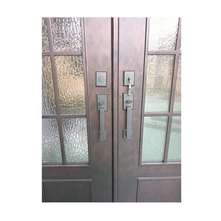 Design Cast Single Entry Hinges Handle Mat Mats Knockers Forged Enter Wrought Iron Door