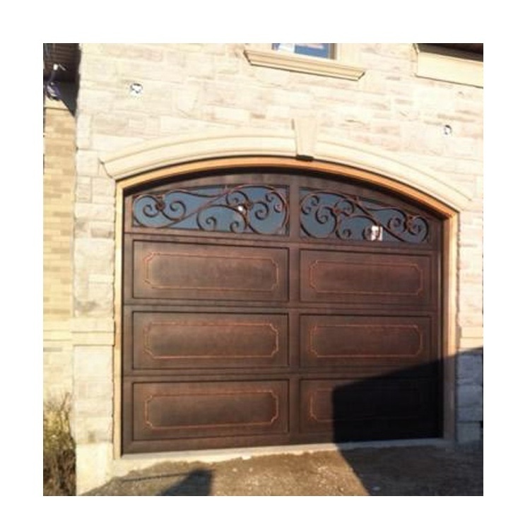 Wholesale  Black  Security Wrought Iron Garage Door Automatic