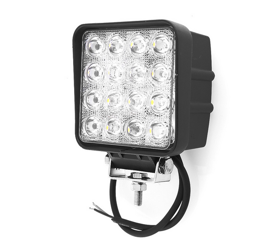 Farm Tractor Led Work Lights 12V 48 Watt Waterproof Flood/Spot 4x4 inch Square Led Lights for Tractor Agriculture Heavy Duty