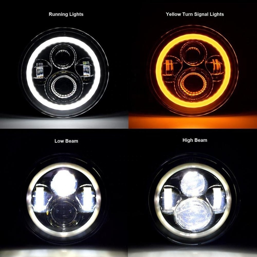 7 inch Led Headlight for Land Rover Defender Accessories Halo Led Lights for Land Rover Defender 110 Accessories 90 Parts