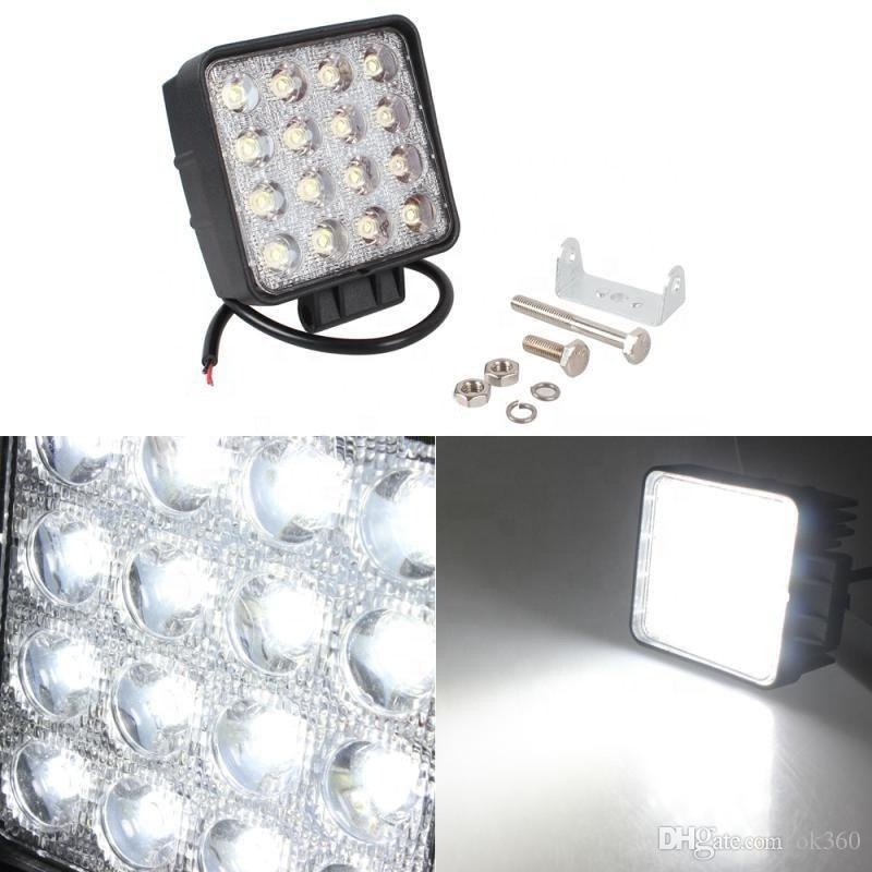 4x4 48W Square led truck working light spotlight/flood beam led truck work lamps multifunction working light for truck