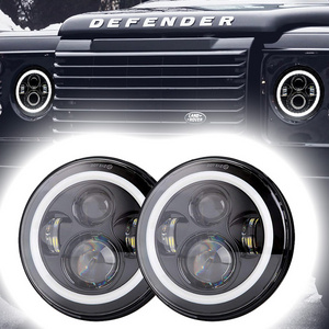 7 inch Led Headlight for Land Rover Defender Accessories Halo Led Lights for Land Rover Defender 110 Accessories 90 Parts