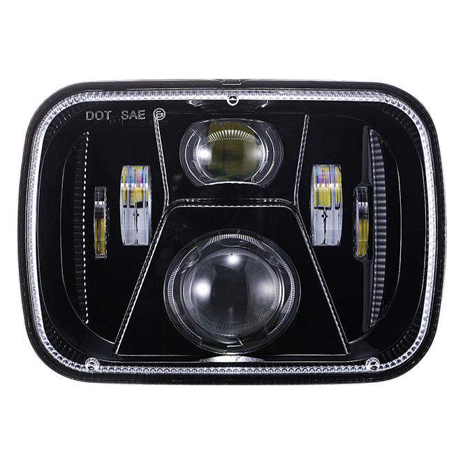 5x7 Inch LED Headlights H6054 6054 H5054 6052 LED for Jeep Cherokee XJ Wrangler YJ Comanche MJ Corolla Tacoma Ford