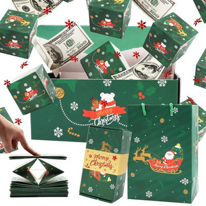 MorSun Money Explosion Surprise Gift Box  Unique Folding Bouncing Red Envelope Gift Box with Confetti