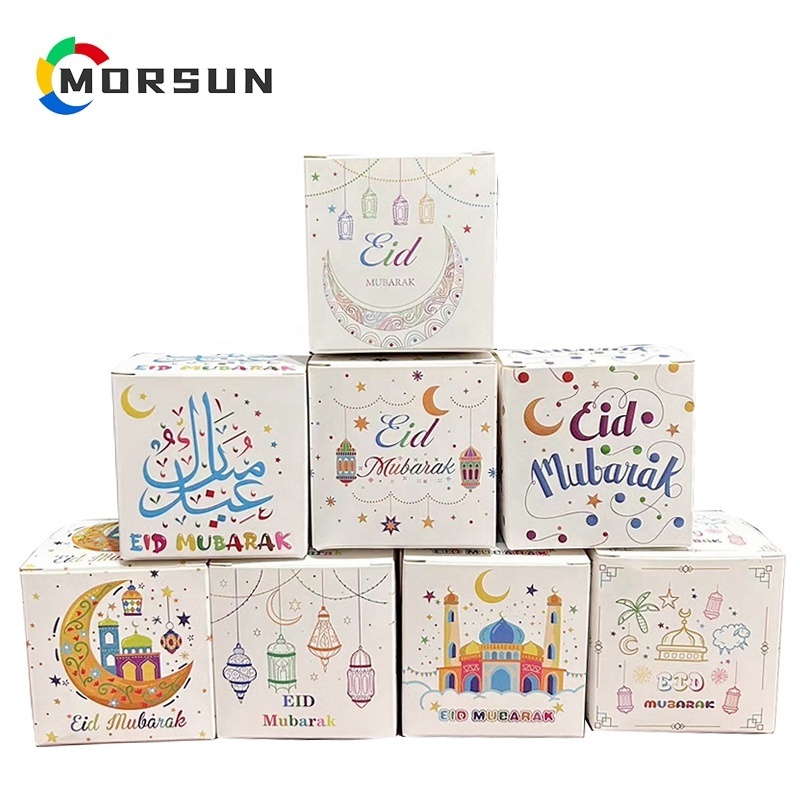 MorSun EID Mubarak Candy Boxes Ramadan Decoration Muslim Islamic Festival Party Gift Packing Box