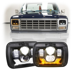 5x7 Led Headlights for 1978-1986 Ford F150 Accessories Muscle Classic Car Parts for Ford F250 F350 Pickup Truck F 150 250 350