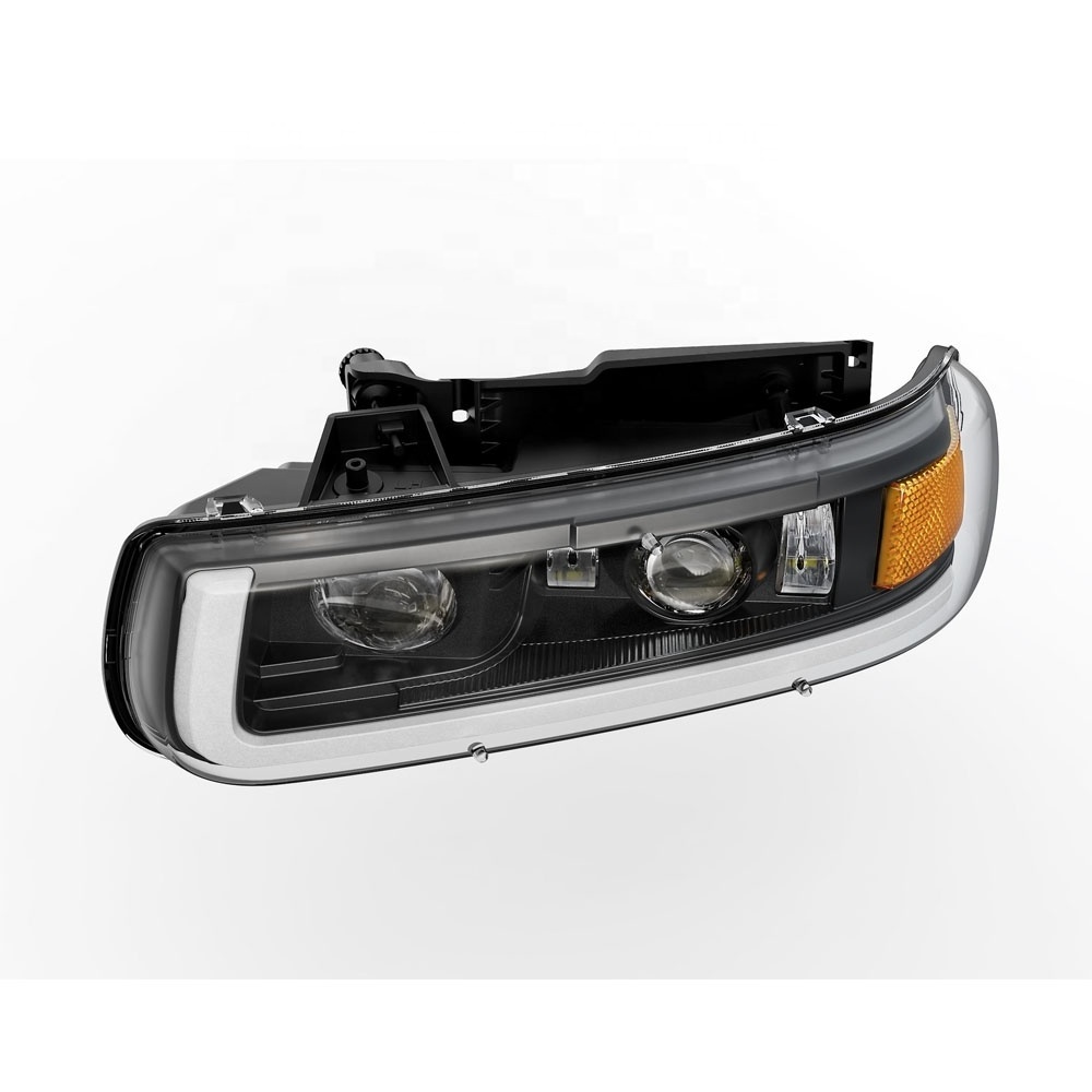 MorSun For 2000-2006 Tahoe Suburban 1500 2500 LED Bumper Headlight with halo For 1999-2002 Chevrolet Silverado turn signal light