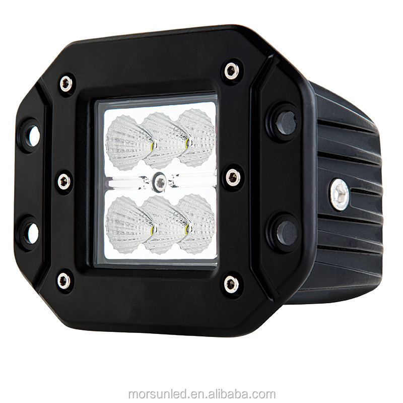 18w 24w flush mount led work light 12v spot flood 24watt cube led work light