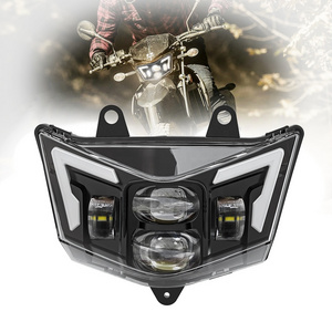 Morsun For KLX125 140 250 12V Motorcycle LED Headlight For Kawasaki KMX KX Emark Headlamp Supermoto bike lights