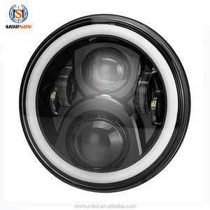 7" LED Headlights full Halo Angel Eyes Lights for Mazda Miata MX5 H6024 90-97 for Suzuki Samurai for Jeep Wrangler JK TJ 97-18