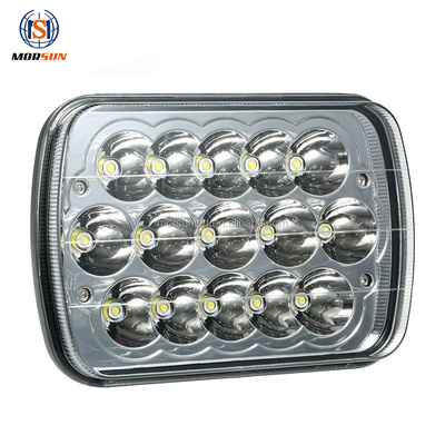 brightest 45W led headlight for jeep cherokee xj accessories 5x7 headlamp led lights for Jeep Poison Spyder/toyota headlamp