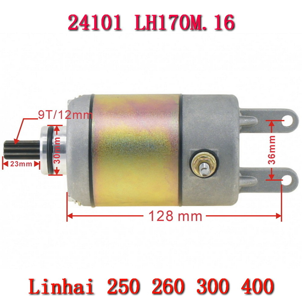 Linhai 250 260 300 400 Starter Motor LH170M.16(24101) For Linhai Yamaha Keeway Jinlang Feishen Scooter ATV