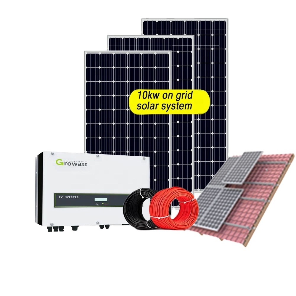 solar panel 5kw 10kw 15kw 5000w solar photovoltaic system solar power kit on grid solar energy system