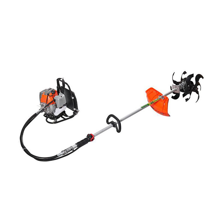 4 stroke backpack petrol power brush cutter weeder with tiller cultivator