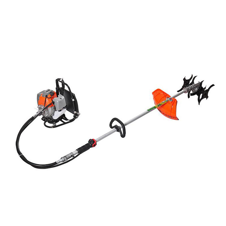 4 stroke backpack petrol power brush cutter weeder with tiller cultivator